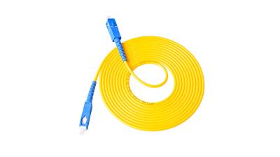 China Single Mode Fiber Optic Patch Cables , SC To SC Fiber Patch Cable High Disposal Density for sale