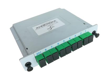 China Custom Card Type Fiber Optic PLC Splitter For FTTH FTTB FTTX Network for sale