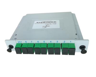 China Faser 1310/1490/1550nm Optik-PLC-Teiler 1*2 1*4 1* 8 1*16 1*32 1*64 1*16 zu verkaufen