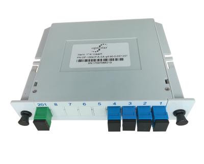 China Fiber Optic Terminal Equipment Fiber Optic PLC Splitter 1-8 FC/APC 0.9MM for sale