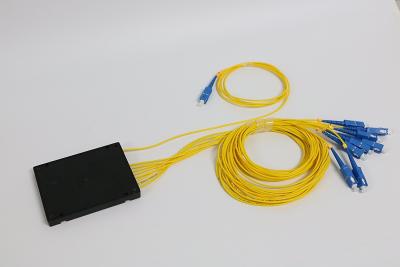 China Planar Lightwave Circuit Splitter Fiber Optic PLC Splitter in ABS Box for sale