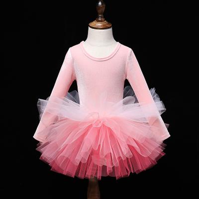 China Wholesale Anti-wrinkle Velvet Girls Sheath Long TUTU Skirt Dress With Lace Mini Dress For Birthday Dance Ballet Dress For Kids for sale