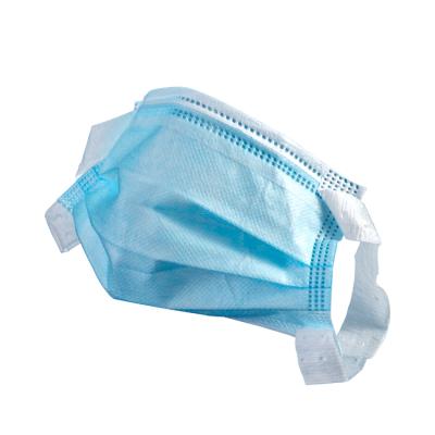 China Type I ear hook wide earloop blue CE 3 ply protective disposable medical surgical mask with box for sale