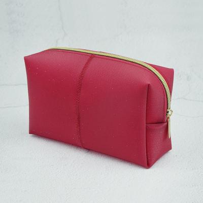 China Fashion PU Waterproof Clutch Bag Red Starry Party Cosmetic Bag Storage Travel Portable Cosmetic Bag for sale