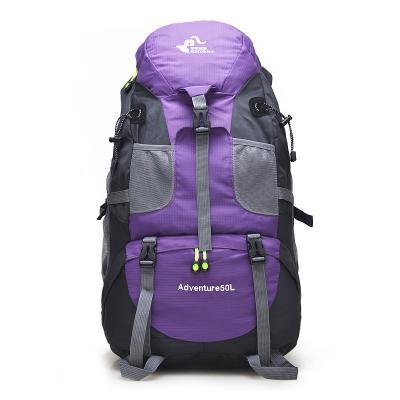 China Outdoor Fashion Rucksack Backpack Men And Women Hiking Sports Travel Mountaineering Bag 50L Tent Bag Luggage Camping Bag for sale