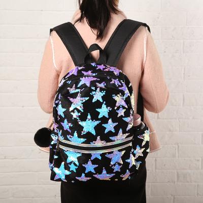 China Fashion And Cute Student Backpack Customized Wholesale Fashion Sky Symphony Backpack Starry Colorful Laser Starry Large Capacity Schoolbag for sale