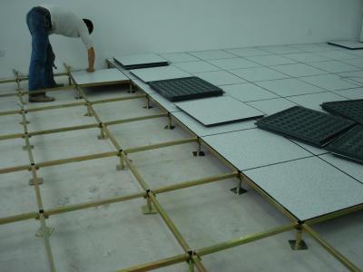 China Cement infill steel raised floor with HPL finish / Flat Head Pedestal for sale