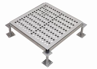 China Fire Proof Perforated Raised Floor with grid shaped , Raised Computer Flooring for sale