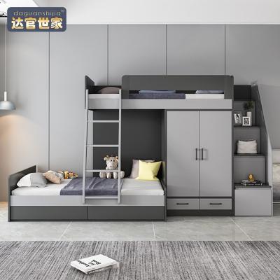 China Foldable Nordic Simple Children's Room Across Modern Wardrobe One Bed Family Child Mother's Bed Boys And Girls Heaven And Earth Small Bed for sale