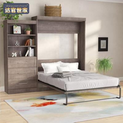 China Modern foldable space saving furniture murphy beds normal hidden foldable wall beds with wardrobes for sale