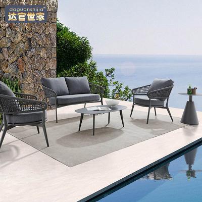 China The Nordic outdoor outdoor lazy chair terrace chair outdoor garden yard sofa rattan aluminum alloy sofa for sale