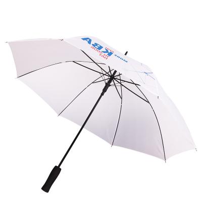 China Umbrella Paraguas 23 Inch Cheap Advertising Straight White Simple Straight Custom Umbrella With Logo Printing for sale