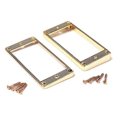 China GUITAR 2 Pcs Curved Humbucker Bottom Pickup Ring Set For Guitar Accessories for sale