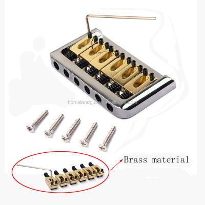 China Fit forElectric Guitar Zinc Alloy 6 String Fixed Hard Tail Hardtail Guitar Bridge for Electric Guitarra for sale