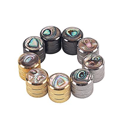 China GUITAR Guitar Contral Knobs With Pearl Abalone Volume Tone Control Metal Knobs For Bass Guitar 3Pack for sale