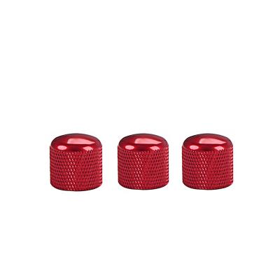 China GUITAR Guitar Control Knobs Tone Volume Metal Dome Knobs For Electric Guitar Bass Replacement Parts 3Pcs Red for sale