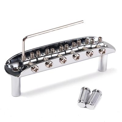 China GUITAR Adjustable Saddle Bridge with Dice for Mustang Jaguar and Jazzmaster Guitar, Chrome for sale