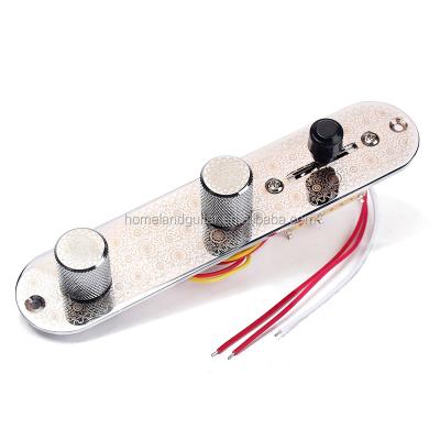 China TL Guitar 3 Way Switch Wired Electric Guitar Loaded Control Plate For TL Guitar Chrome for sale