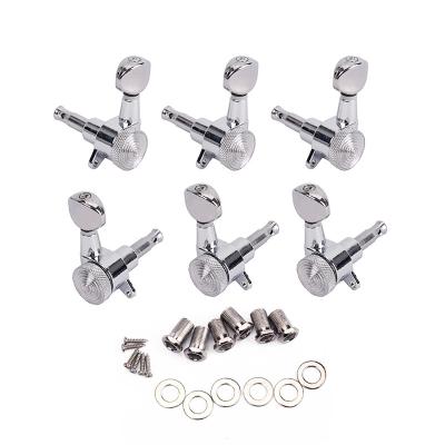 China Metal Chrome Lock Semicircle Guitar Tuning Pegs Tuners Machine Heads 3R 3L For Electric Acoustic Guitar for sale