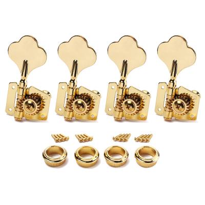 China Bass Guitar Tuning Pegs Gold Gear Machine 4R Low Head Tuners for sale