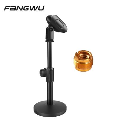 China Adjustable Round Low Stand Mic Stand Metal Microphone Pro Desktop Microphone Stand for sale