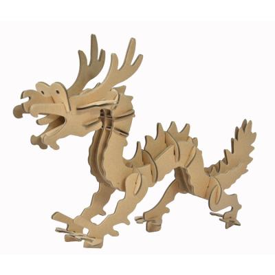 China Eco-Friendly Kids Learning Long Dragon Cartoon Animal DIY Jigsaw Puzzles Kits Toddler Unisex Kids Early Education Brain Teaser Toys for sale