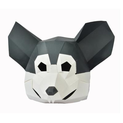 China Custom Cartoon Toy Children's DIY Toy Paper Model Husky Dog Head Mask 3d Puzzle for sale