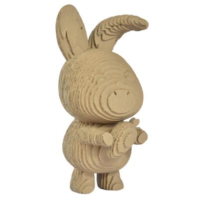 China Europe Rabbit Pattern EP Corrugated Paper Adhesive Rabbit Graffiti 3D Paper Craft Paper Art for sale