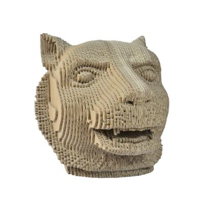 China Europe corrugated paper head DIY model craft company custom adhesive adhesive animal pure handmade paper gift for sale