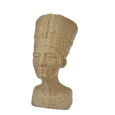 China Europe Paper Pulp Pharaoh Statue Model DIY Collections Craft Company Egyptian Pure Handmade Paper Gift for sale