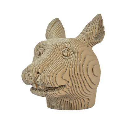 China Europe Corrugated Enlarged Paper Arts And Crafts DIY Model Head Rabbit Business Gift for sale