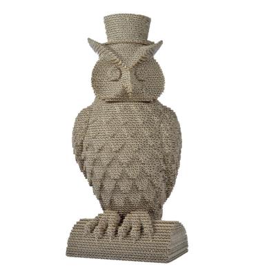 China Original Europe 3D Paper Color Owl Model Animal Craft Arts Paper Pulp Puzzles For Home Decoration for sale