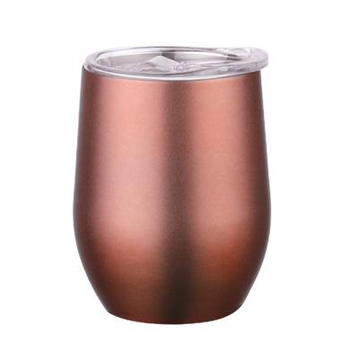 China Sustainable 12oz Solid Wine Cups Drink Tumbler Stainless Steel Sip Cup for sale