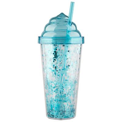 China Wholesale 24oz Acrylic Lean Clear Wall Sustainable Double Tumbler With Lid And Straw Summer Water Bottle for sale