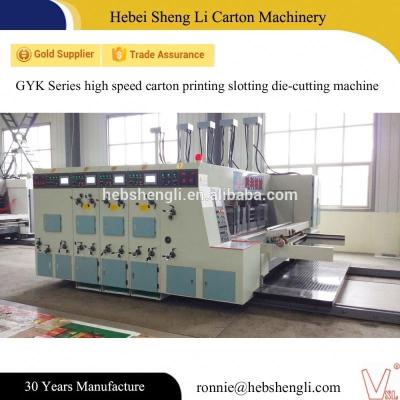 China Corrugated Box Printing Slotting Hebei Shengli Company Carton Machines 4 Color Cardboard Rotary Die Cutting Flexo Printing Slotting Die Cutting Machine for sale