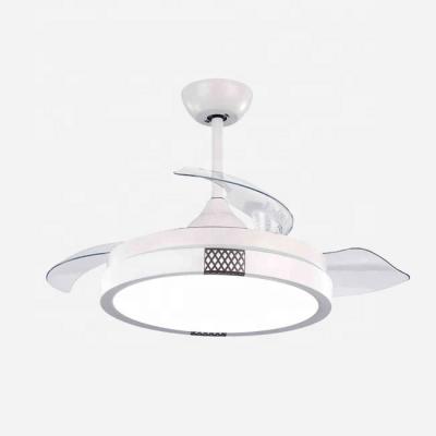 China Fans Price Ventilador Techo Retractable Decorative Led Intelligent Retractable Ceiling Fan for sale