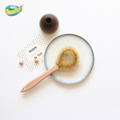 China Environmentally Friendly Professional Zero Sustainable Stove Sink Wooden Pan Coconut Brown Clean Beech Brush for sale