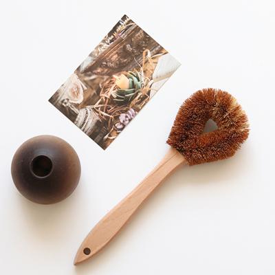 China Sustainable Hot Selling Customized Bamboo Kitchen Scrub Dish Cleaning Brush for sale