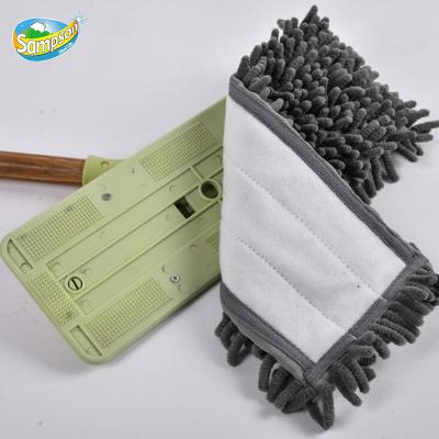 China Factory Supply New Arrival Microfiber Hardwood Floor Care Sustainable Reusable System Floor Deep Clean Dry Mop for sale