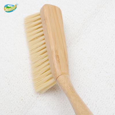 China Hand Viable Wooden Counter Corner Carpet Floor Cleaning Brush Dusting Cloth with Bamboo Handle for Smooth Outdoor Sweeping for sale