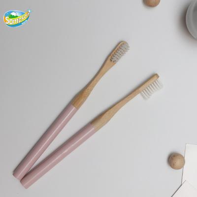 China 2021 High Quality Eco-Friendly Foldable Hot Sale Medium Adult Soft Nylon Bamboo Toothbrush for sale