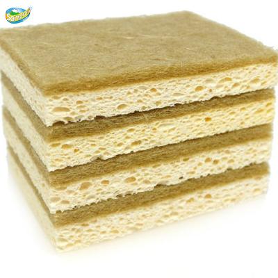 China Factory Sustainable Eco-Friendly Reusable Natural Durable No Smell Based Kitchen Grout Cleaning Sponge With Non-Scratch Cellulose Scrub Sponge for sale