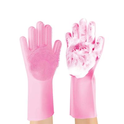 China House Kitchen Heat Resistant Design Household Cleaning Brush Silicone Dish Washing Hand Rubber Gloves for sale