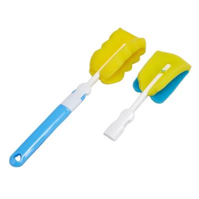 China Viable Kitchen Accessories Plastic Handle Cup Bottles Cleaning Sponge Brush for sale