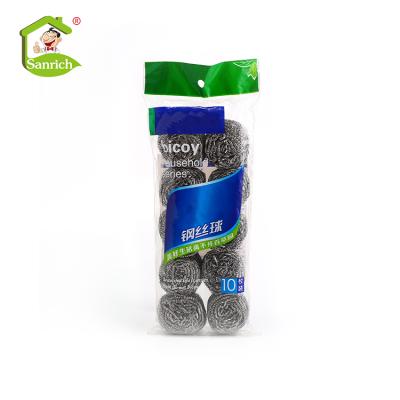 China Sustainable Price Cheap Kitchen Cleaning Ball 430 Stainless Steel Scourer for sale