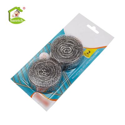 China Sustainable Kitchen Heavy Duty Metal 40g Metal Stainless Steel Scourer Ball Wire Cleaning Pads for sale