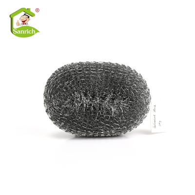 China Sustainable Household Galvanized Oval Mesh Spiral Scrubber Stainless Steel Scrubber for sale