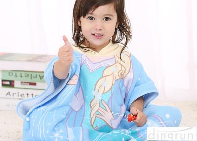 China Cute Animal Hooded Poncho Towels For Children Cotton / Polyester Material for sale