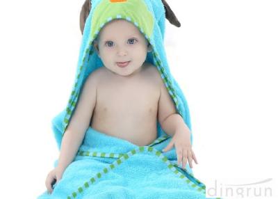 China Woven Terry Organic Cotton Hooded Baby Towel For Supermarket DR-BHT-15 for sale