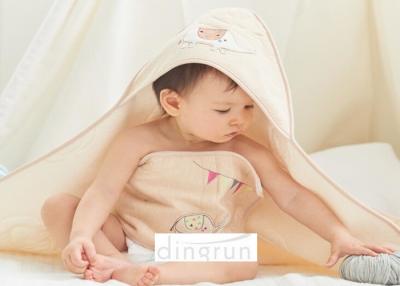 China High Absorbency Organic Cotton Hooded Baby Towel Adorable Easy Wash for sale